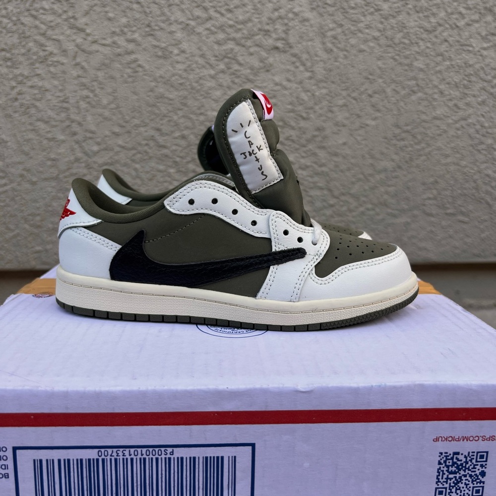 Travis Scott x Air Jordan 1 Retro Low OG SP PS Medium Olive' WITH COA